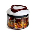 Zyliss Easy Pull Food Processor 0.7 Liters, White/Clear/Red - 910015-FP