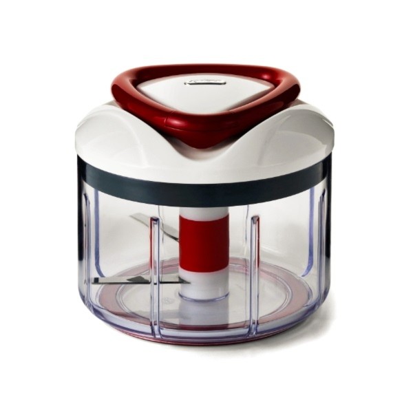 Zyliss Easy Pull Food Processor 0.7 Liters, White/Clear/Red - 910015-FP