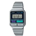 Casio Vintage Stainless Steel Black Dial Digital Watch for Men - A120WE-1ADF