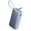 Anker Nano Power Bank 10,000mAh, 30W, Built-In USB-C Cable, Blue - A1259H31