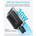 Anker Zolo Power Bank (20K, 30W, Built-In USB-C and Lightning Cable), Black - A1681H11