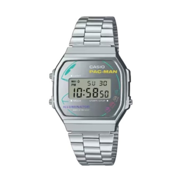 Casio Stainless Steel Band Digital Watch for Unisex - A168WEPC-7ADR