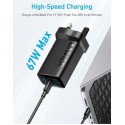 Anker 366 Prime 67W GaN Wall Charger (3 Ports), Black - A2674K11