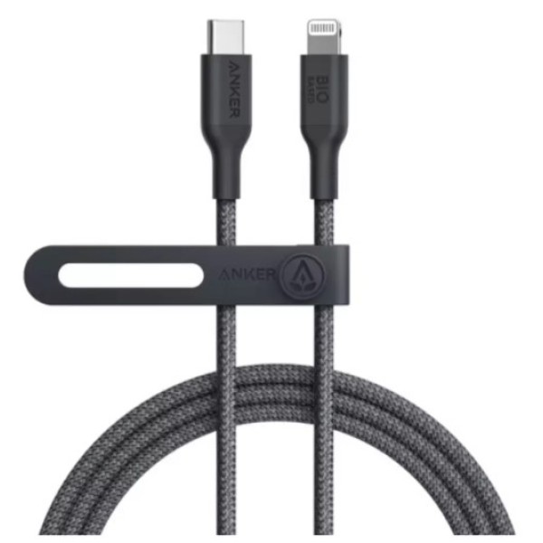 Anker 542 USB-C to Lightning Cable (Bio-Nylon) (1.8m/6ft), Black - A80B6H11