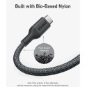 Anker 544 USB-C to USB-C Cable 240W (Bio-Braided) (0.9m/3ft), Black - A80F5H11