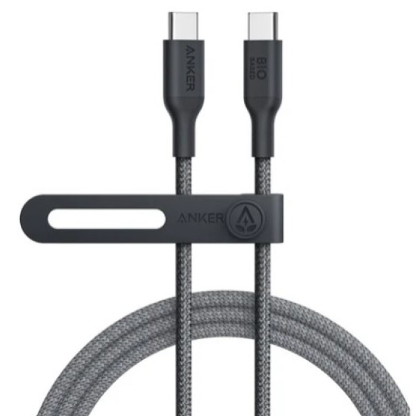 Anker 544 USB-C to USB-C Cable 240W (Bio-Braided) (0.9m/3ft), Black - A80F5H11