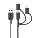 Anker PowerLine II 3-in-1 (0.9m/3ft) C89, Black - A8436H12