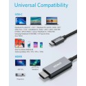 Anker 311 USB-C to HDMI 4K Nylon Cable (1.8m/6ft), Black - A8730H11