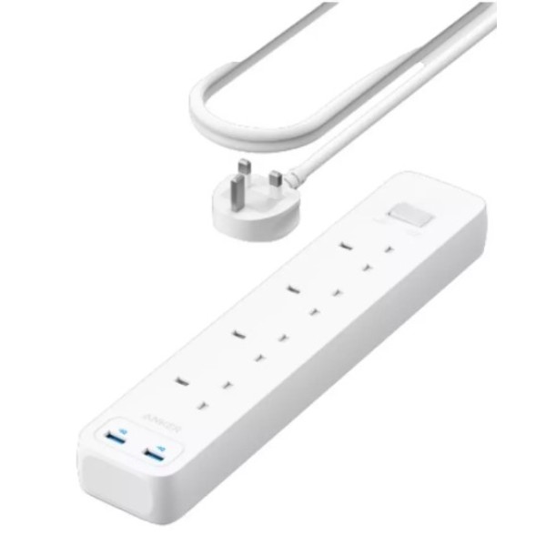 Anker 322 USB Power Strip 4 in 1, 1.8m Cable, White - A9142K21 