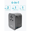 Anker Nano Travel Adapter (4-in-1, 65W), Black - A9213K11