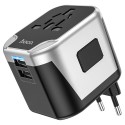 Hoco Travel Charger Dual USB Output with Plug Conversion EU / UK / US / AUS - AC5