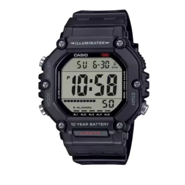 Casio Black Band Sport's Digital Watch for Men - AE-1600H-1AVDF