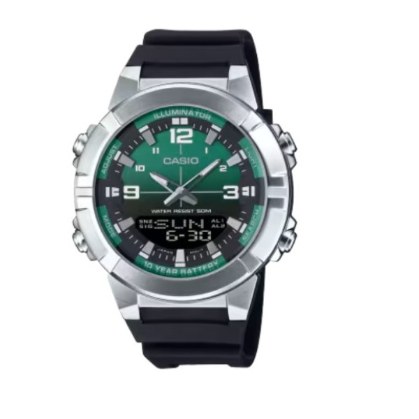 Casio Round Shape Casual Analog-Digital Watch for Men - AMW-870A-3AVDF