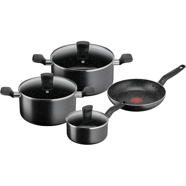 Tefal Non-stick Dark Stone Cookware Set of 7Pcs - B491S785