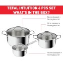 Tefal Stainless Steel Intuition Set of 6Pcs - B864S674