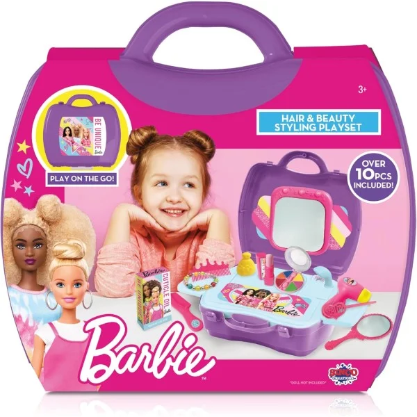 Barbie Hair & Beauty Station Playset- 10 Piece Barbie Play set - BRB202320-TT