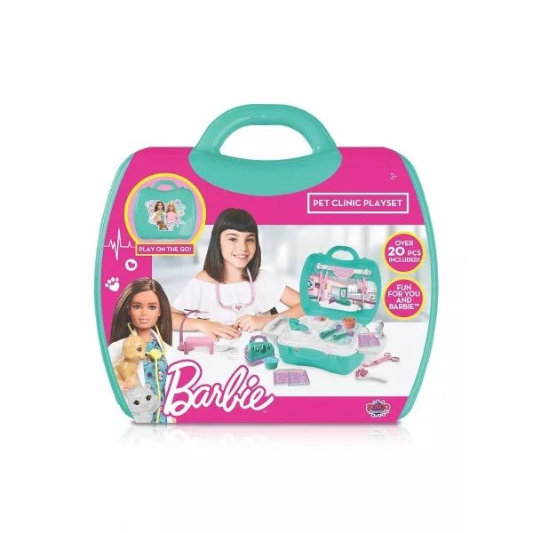 Barbie Pet Clinic Playset, 20 Piece Playset - BRB202360-TT