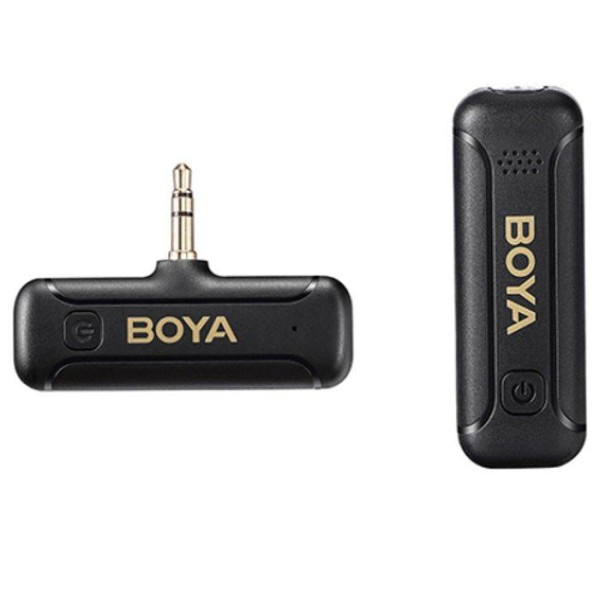 Boya Ultracompact 2.4GHz Wireless Microphone, USB-C Port, Black - BY-WM3T2-M1