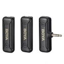 Boya Ultracompact 2.4GHz Wireless Microphone, USB-C Port, Black - BY-WM3T2-M2
