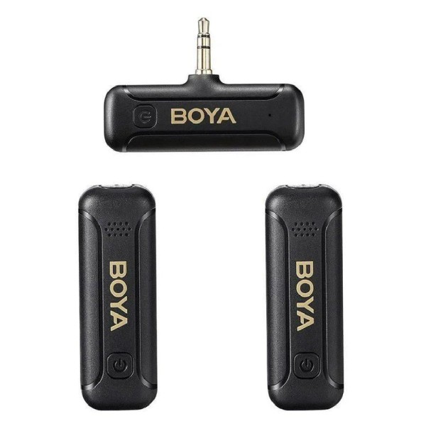 Boya Ultracompact 2.4GHz Wireless Microphone, USB-C Port, Black - BY-WM3T2-M2