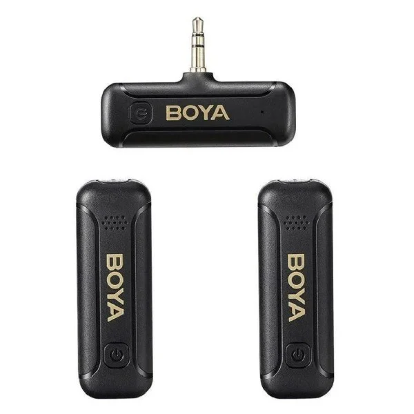 Boya Ultracompact 2.4GHz Wireless Microphone, USB-C Port, Black - BY-WM3T2-M2