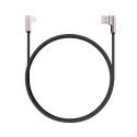 Aukey MFi Right Angle Nylon Braided Lightning Cable, Black - CB-BAL6