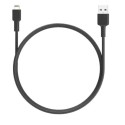 Aukey Nylon Braided USB A to Lightning Cable 0.9m, Black - CB-BAL7-BK