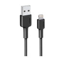 Aukey Nylon Braided USB A to Lightning Cable 0.9m, Black - CB-BAL7-BK