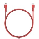 Aukey MFI Braided Nylon USB C To Lightning Cable 2m, Red - CB-CL2