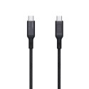 Aukey 100W Nylon Braided USB C to USB C 1.8m Cable with LCD Display, Black - CB-MCC102-BK