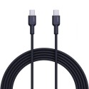 Aukey Nylon Braided USB-C to USB-C Cable, Black - CB-NCC1-BK