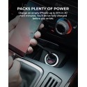 Aukey 30W PD Metal Dual Port Fast Car Charger with PPS & QC 3.0, Black - CC-A3 BK