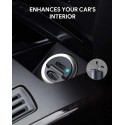 Aukey Dual Port PD Car Charger - USB-C / 30W, Black - CC-A4-BK