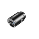 Aukey Dual Port PD Car Charger - USB-C / 30W, Black - CC-A4-BK