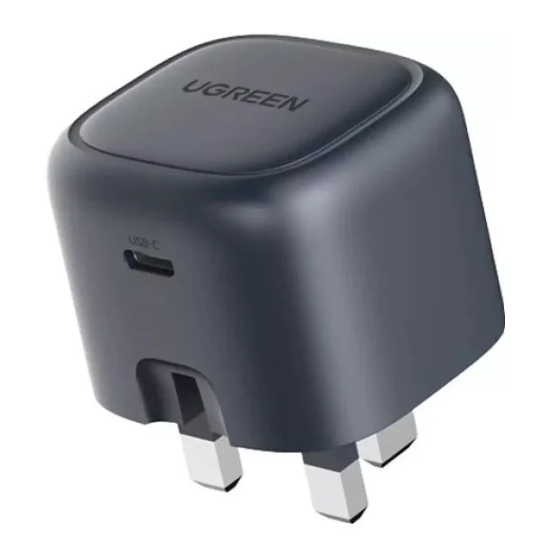 UGREEN Nexode 30W USB-C PD GaN Fast Charger UK -folding foot, Black - CD305