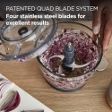 Kenwood 500Watts, 600ml Glass Powerful Electric Chopper, Silver - CHP62.470SI