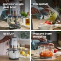 Kenwood 500Watts, 600ml Glass Powerful Electric Chopper, Silver - CHP62.470SI