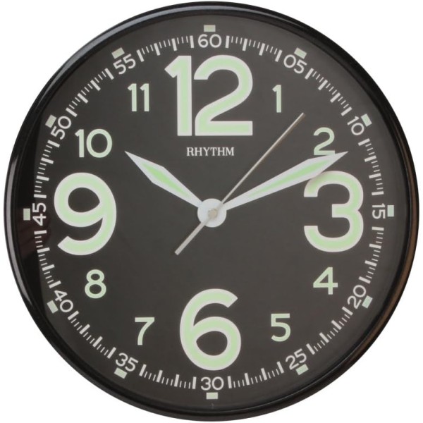 Rhythm Round Wall Clock with Luminous Dial - CMG499BR02