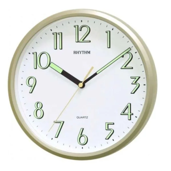 Rhythm Round Wall Clock with Luminous Dial - CMG727NR18