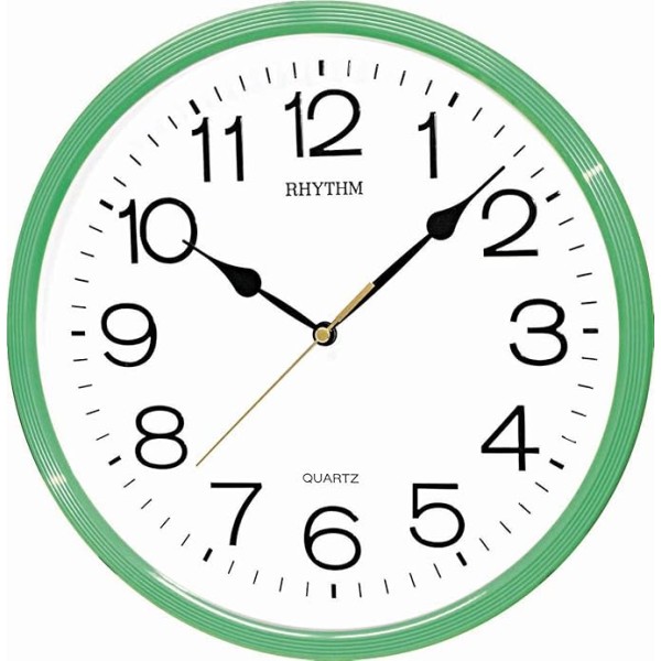 Rhythm White Dial Wall Clock - CMG734NR05