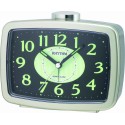 Rhythm Basic Bell Alarm Clock, Golden & Grey - CRA630NR18