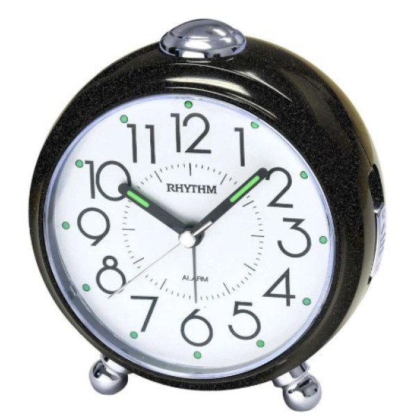 Rhythm Alarm Clock, Black - CRE302NR02