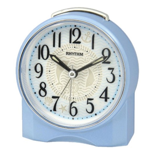 Rhythm Beep Alarm Clock, Blue - CRE305NR04