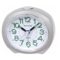 Rhythm Oval Beep Silent Black Alarm Clock - CRE865NR03