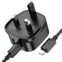 Hoco Wall charger “CS32B Rich” PD20W + QC3.0 UK Cable Set - CS32B