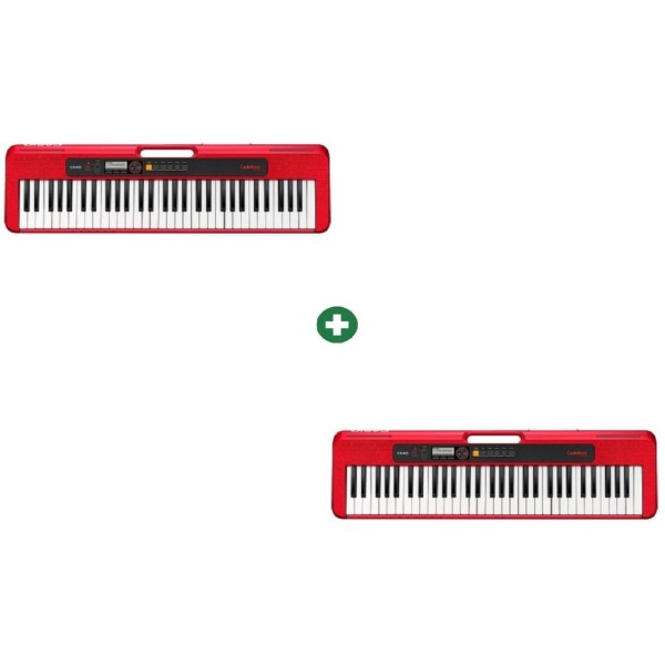 Buy 1 Get 1 Free Casio 61 Keys Portable Musical Keyboard, Red - CT-S200RDC2