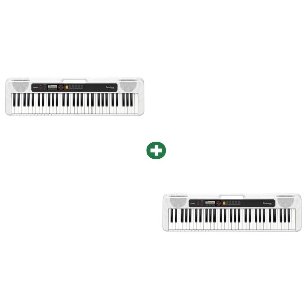 Buy 1 Get 1 Free Casio 61 Keys Portable Music Keyboard, Silver - CT-S200WEC2