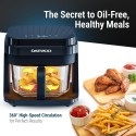 Daewoo 5.50L Capacity, 1200Watts Glass Air Fryer with Digital Panel - DAF 55GT