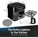 Daewoo 5.50L Capacity, 1200Watts Glass Air Fryer with Digital Panel - DAF 55GT