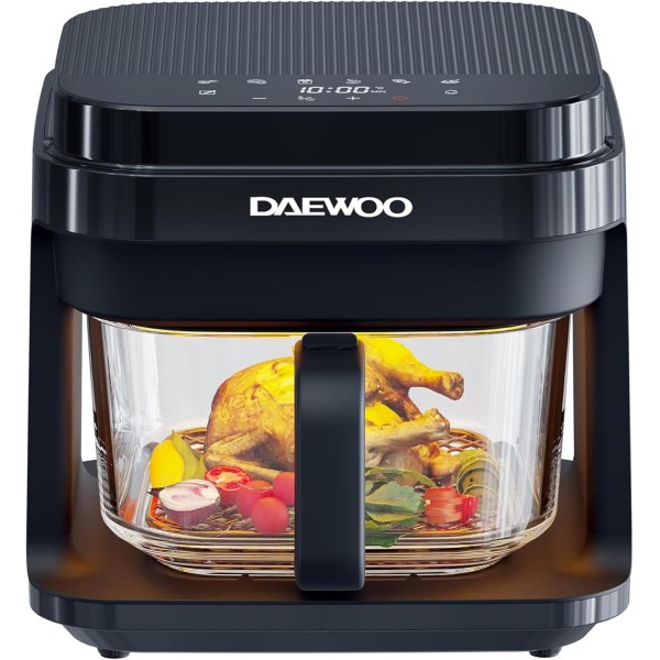 Daewoo 5.50L Capacity, 1200Watts Glass Air Fryer with Digital Panel - DAF 55GT